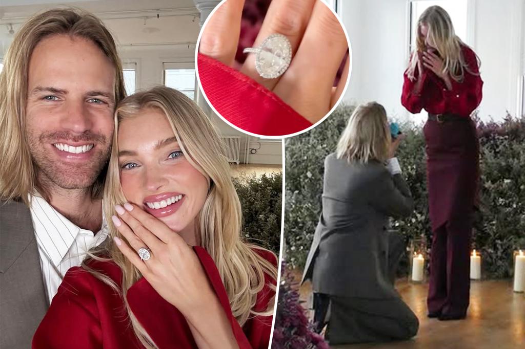 Elsa Hosk says yes to Tom Daly with Tiffany’s engagement ring
