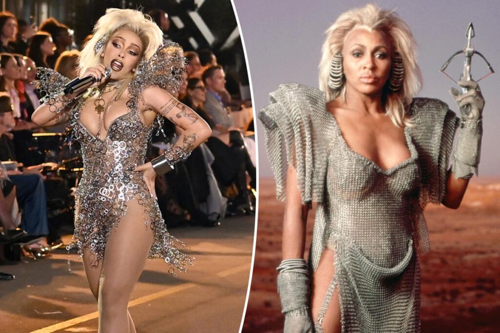 Doja Cat introduces Tina Turner in chainmail dress at ‘Vogue World: Hollywood Performance’