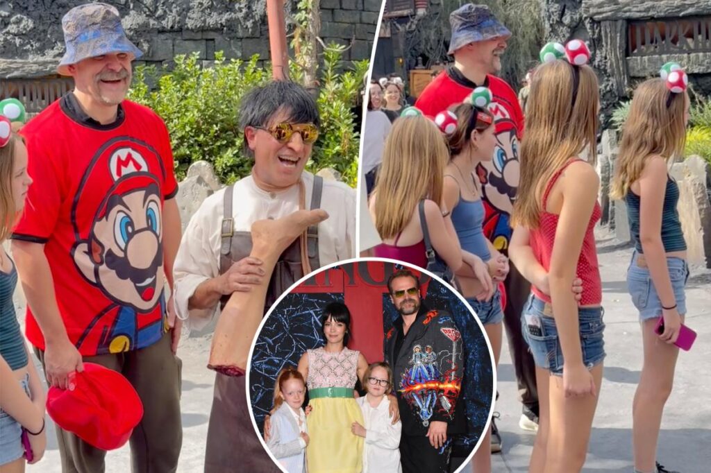 David Harbor spends family day with estranged wife Lily Allen’s daughters in the midst of divorce