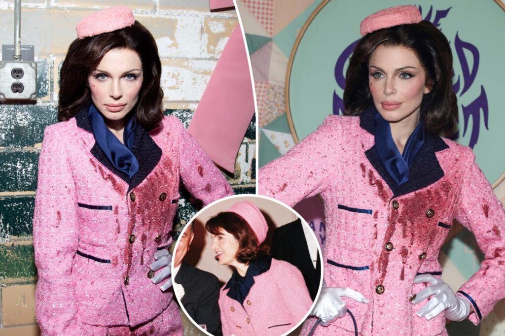 Julia Fox shocks with bloody Jackie Kennedy Halloween costume inspired by 1963 JFK assassination