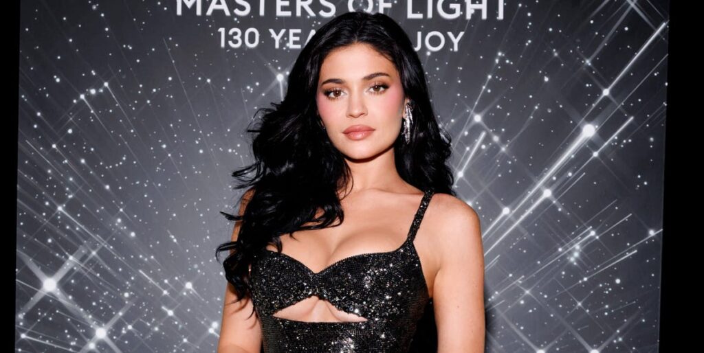 Kylie Jenner wears crystal dress to Swarovski exhibition opening