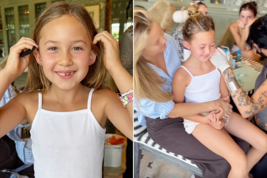 Kate Hudson’s daughter Lani Rose, 7, gets her first earrings pierced