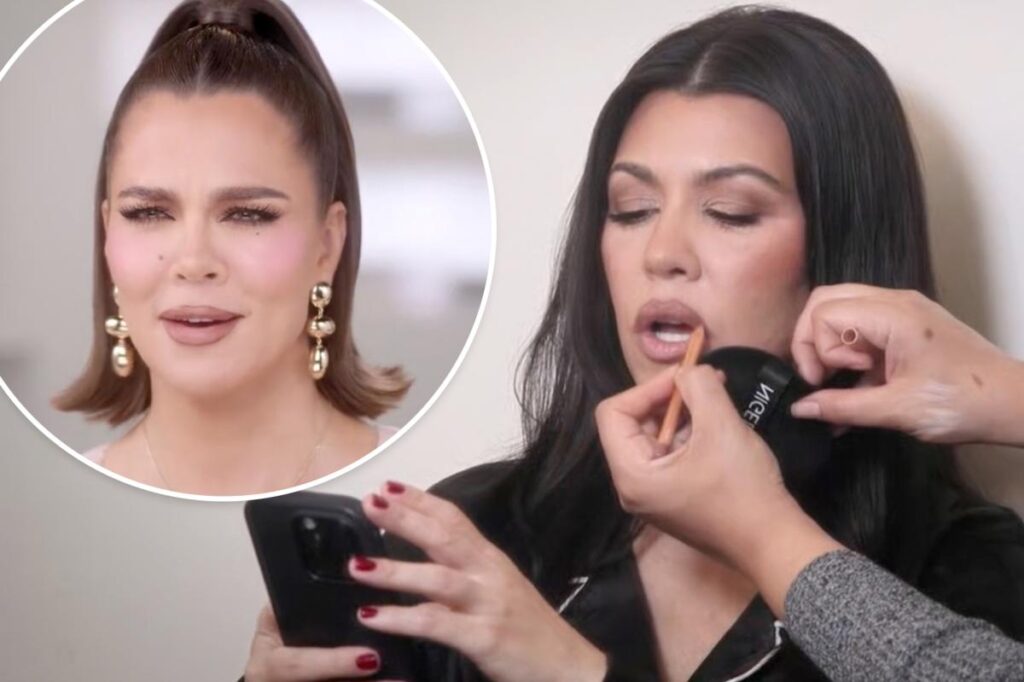 Kourtney Kardashian leaves family group chat over Khloe’s ‘negative talk’