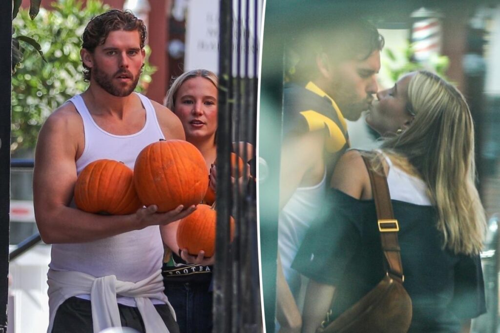 Slimmed-down Christopher Schwarzenegger shows off his muscles as he packs on the PDA with new girlfriend