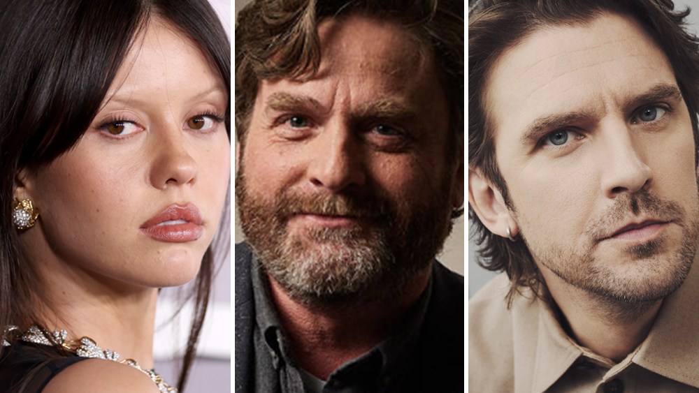 Mia Goth, Zach Galifianakis and Dan Stevens appear in ‘Hey Bear’