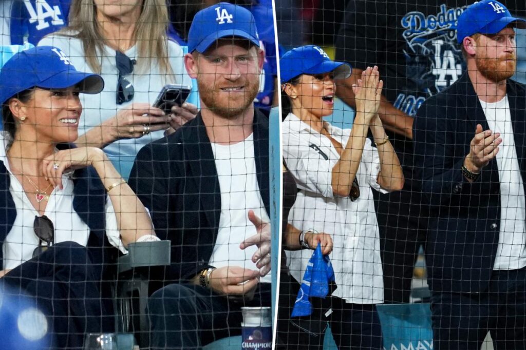 Meghan Markle and Prince Harry enjoy date night at Dodgers World Series game