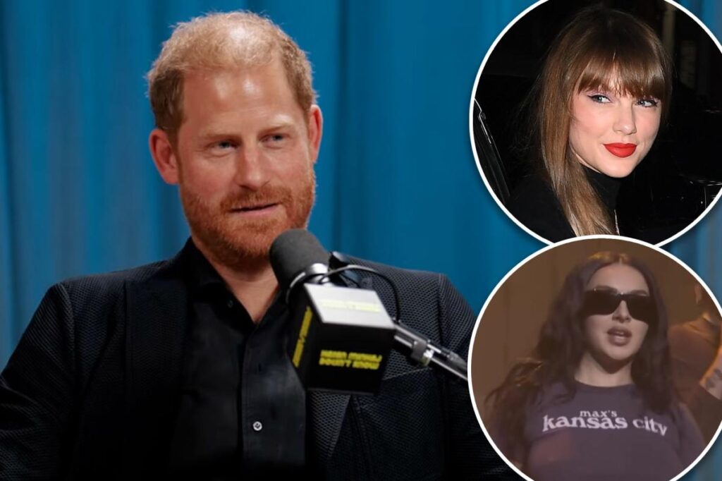 Prince Harry asks about Taylor Swift and Charli XCX feud in rare podcast interview