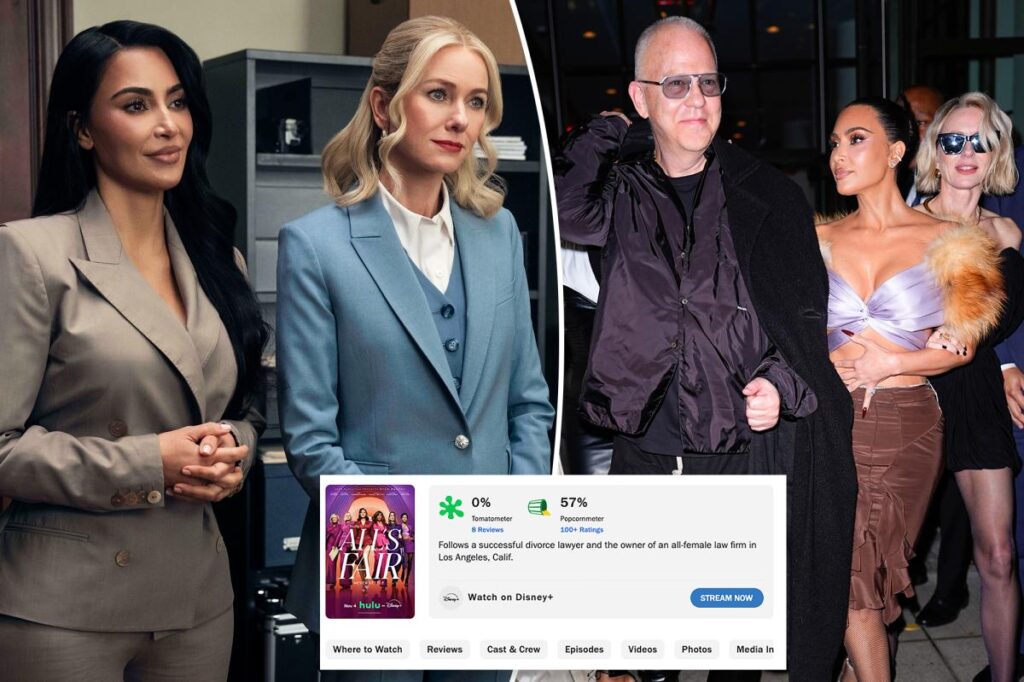Kim Kardashian’s ‘All’s Fair’ received a shocking 0% rating on Rotten Tomatoes and was called the ‘worst TV show’ by critics