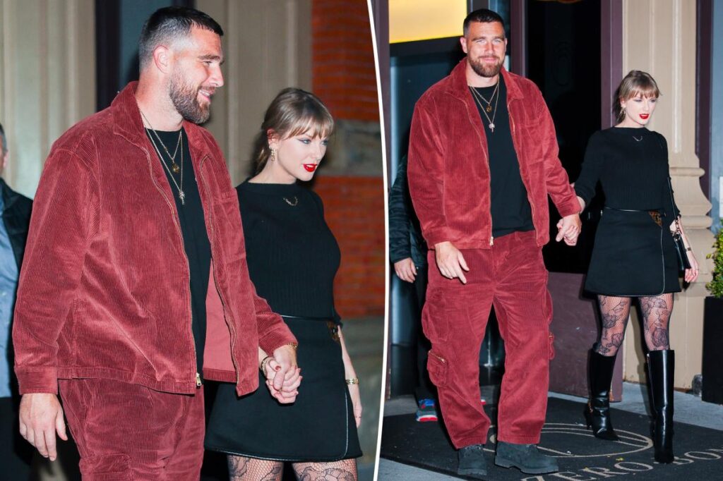 Taylor Swift and Travis Kelsey’s PDA streak continues again with bye week date night
