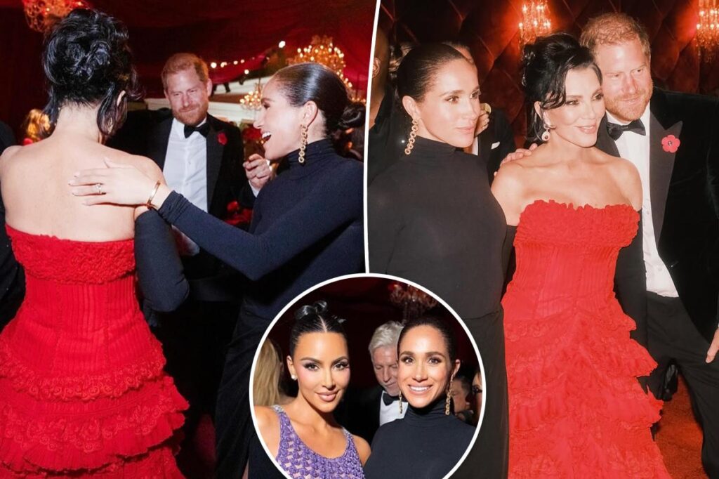 Kim Kardashian and Kris Jenner allegedly deleted photos of Meghan Markle and Prince Harry at their 70th birthday party