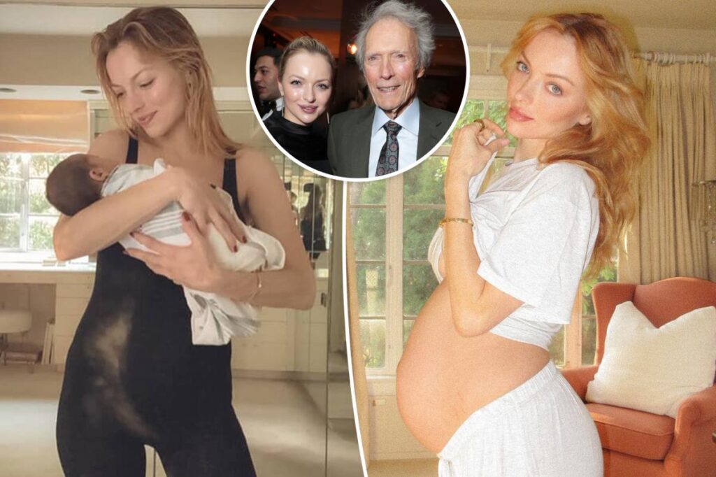 Clint Eastwood’s daughter Francesca wears skin-tight bodysuit just weeks after giving birth
