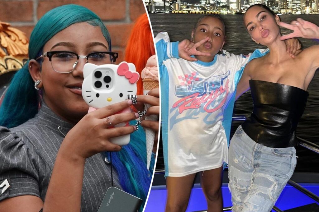 Kim Kardashian and North West dismiss criticism of 12-year-old boy’s finger piercings