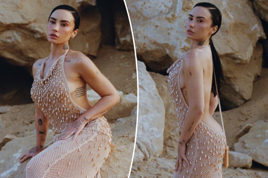 Demi Lovato bares sheer mesh for Who What Wear cover shoot