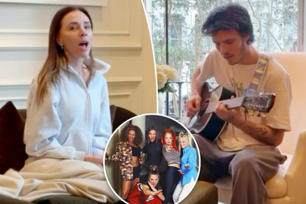 Victoria Beckham looks back on her Spice Girls days with emotional duet with son Cruise