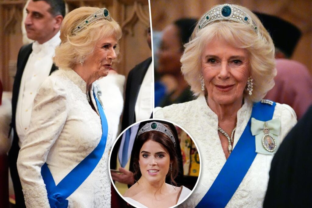 Amid Andrew scandal, Queen Camilla supports Princess Eugenie with Greville Emerald Kokoshnik Tiara