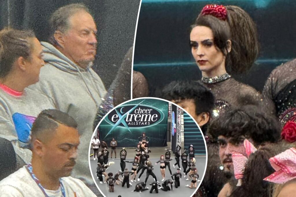 Bill Belichick, 73, cheers on his girlfriend Jordon Hudson, 24, at a cheerleading competition.