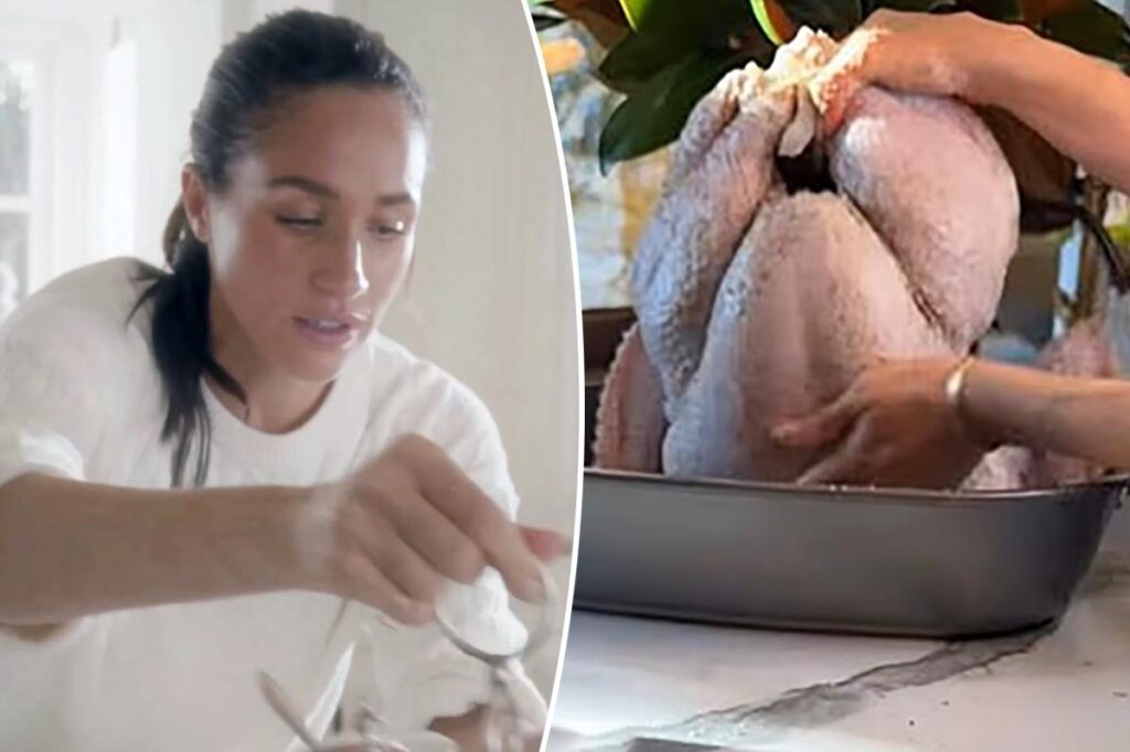 Duchess Meghan roasts fake Thanksgiving turkey with ‘Salmonella Sussex’