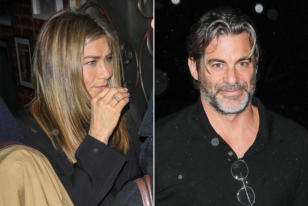 Jennifer Aniston, boyfriend Jim Curtis brave the rain on double date in LA: photos