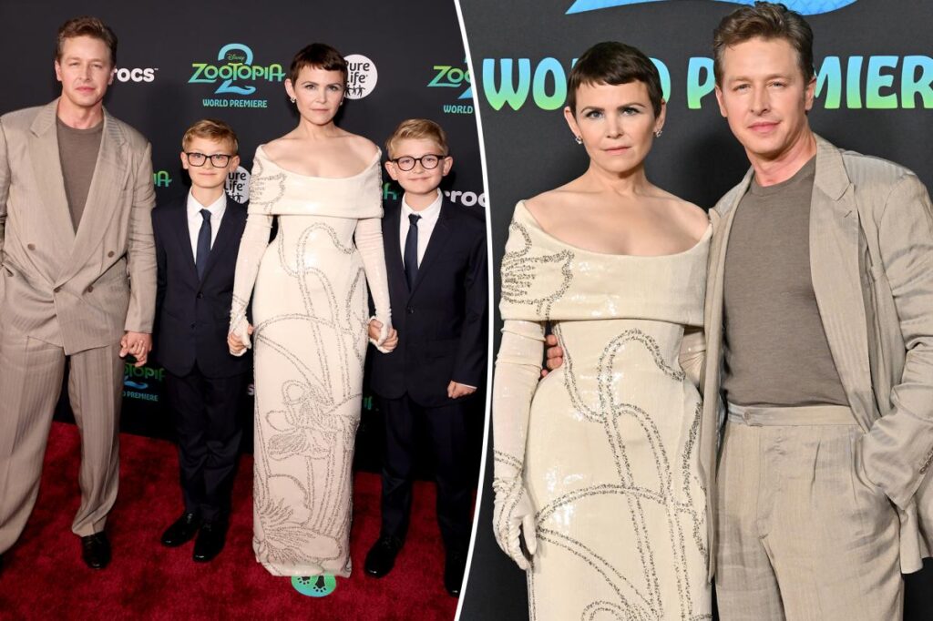 Ginnifer Goodwin and Josh Dallas’ kids walk the red carpet for the first time at the ‘Zootopia 2’ premiere