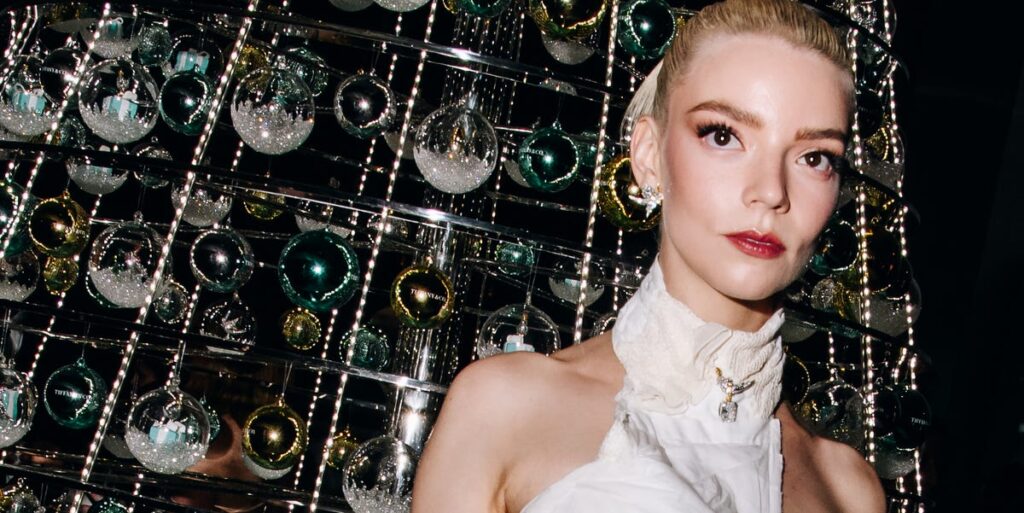 Anya Taylor-Joy wears dramatic corset minidress at Tiffany’s party