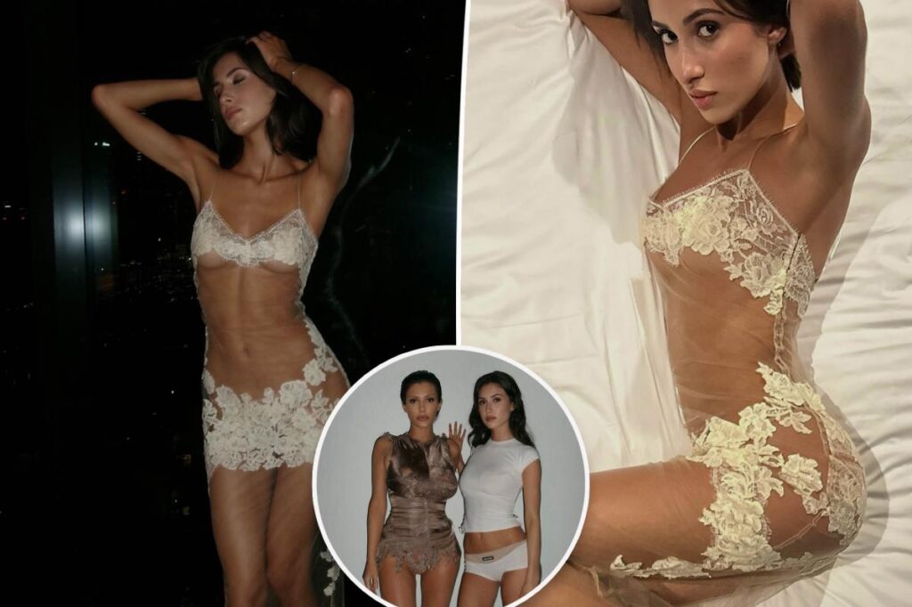 Angelina Censoli imitates sister Bianca in barely there dress