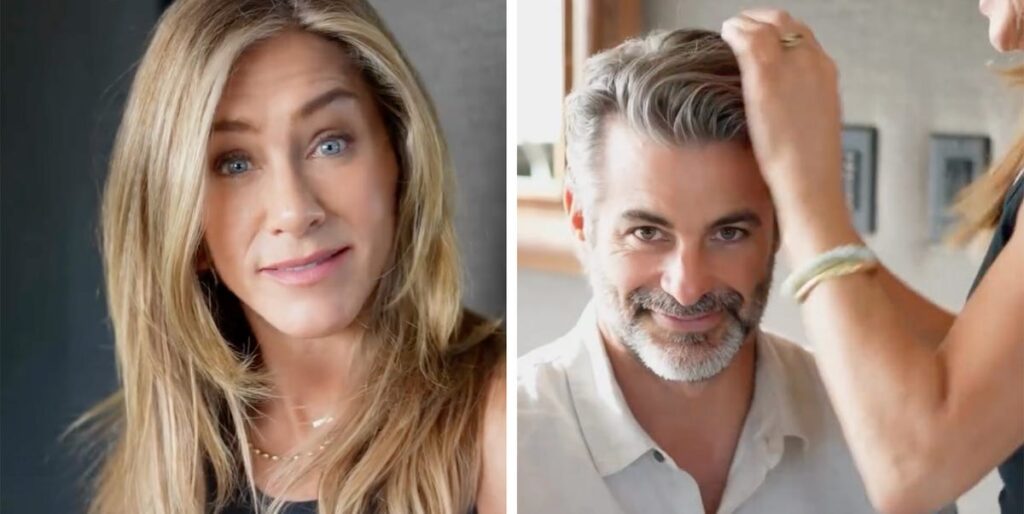 Jennifer Aniston uses LolaVee on boyfriend Jim Curtis’ hair