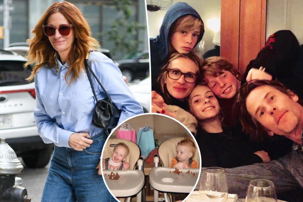 Julia Roberts celebrates twins Hazel and Finneus’ 21st birthday with rare photo