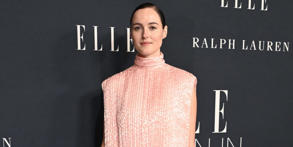 Renate Reinsve wears millennial pink Louis Vuitton dress at ELLE’s 2025 Women in Hollywood event