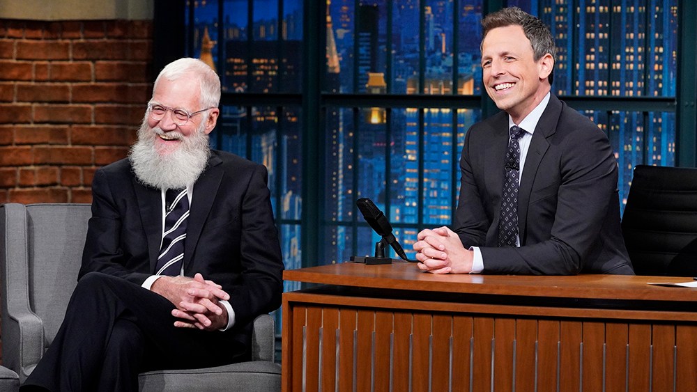 David Letterman says he’s ‘proud’ of Seth Meyers amid calls for Trump to fire host
