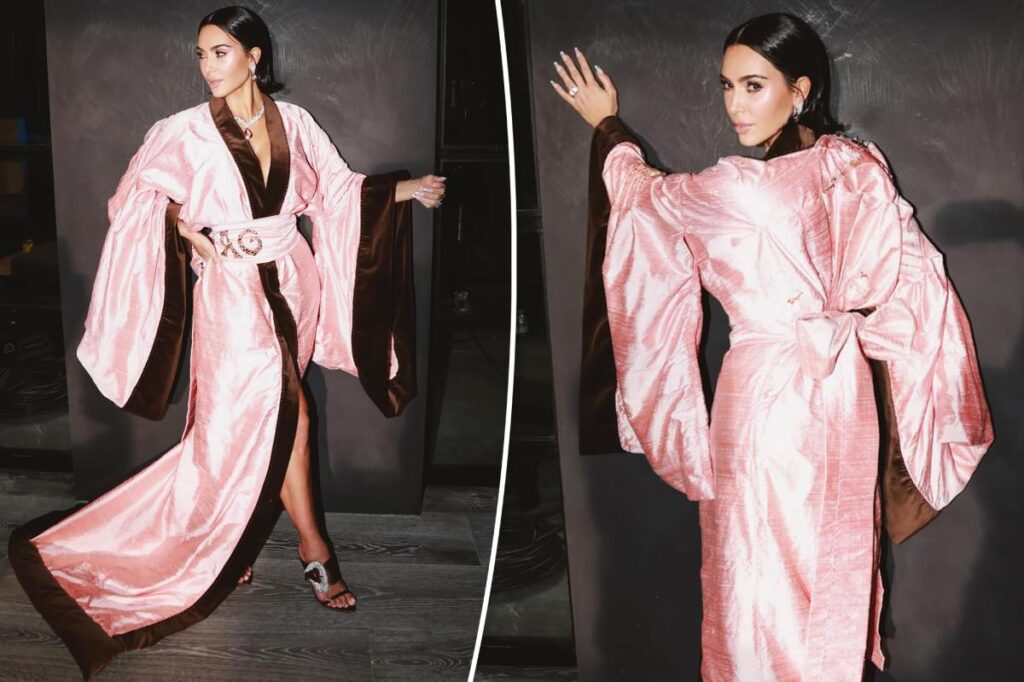 Kim Kardashian hailed as a “genius” after wearing a kimono at All’s Fair, years after Skims brand name backlash