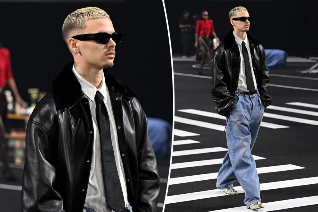 Romeo Beckham walks Willy Chavarria’s runway amid family drama