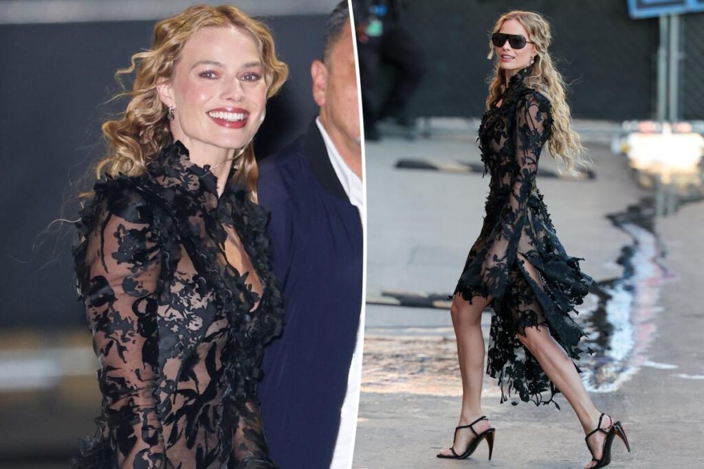 Margot Robbie kicks off ‘Wuthering Heights’ promotional tour in two gothic minidresses