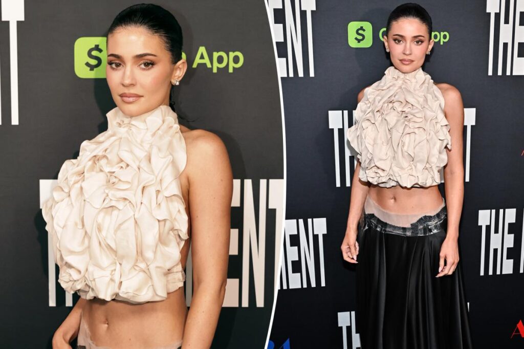 Kylie Jenner flashes her abs in Margiela at ‘The Moment’ premiere