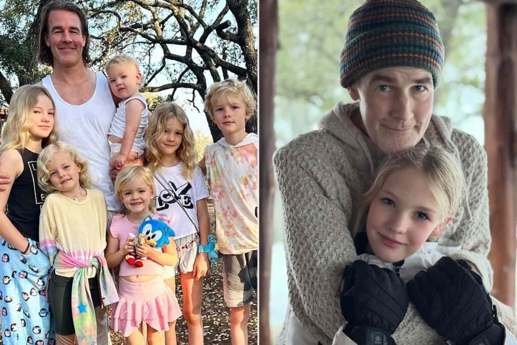 James Van Der Beek celebrates birthday with father and 12-year-old daughter
