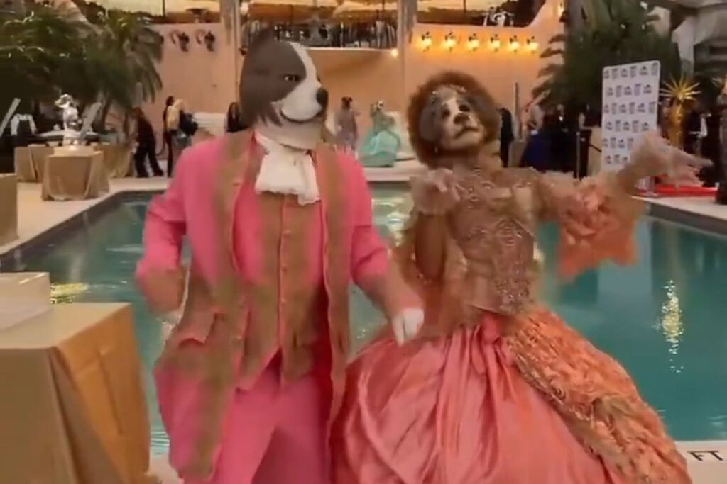 President Trump’s Mar-a-Lago club celebrates with dancers wearing dog masks