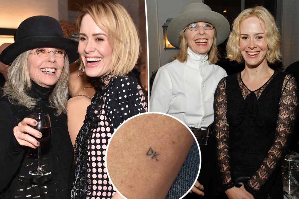 Sarah Paulson debuts tattoo dedicated to late Diane Keaton on her 80th birthday