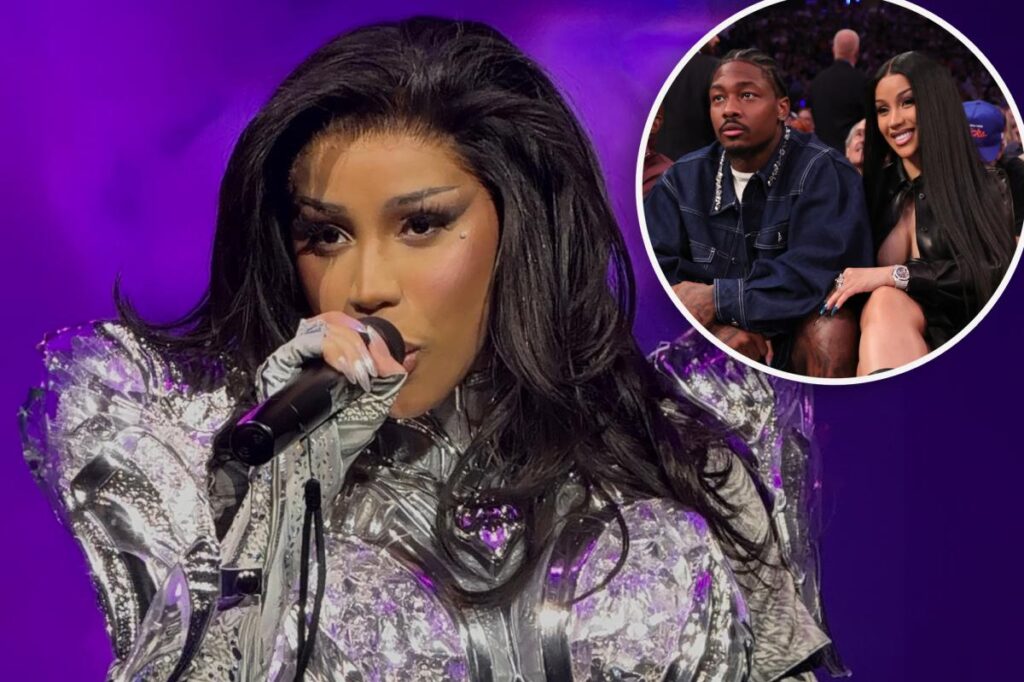 Cardi B fights back tears at her first Little Miss Drama Tour show since her rumored split with Stefon Diggs