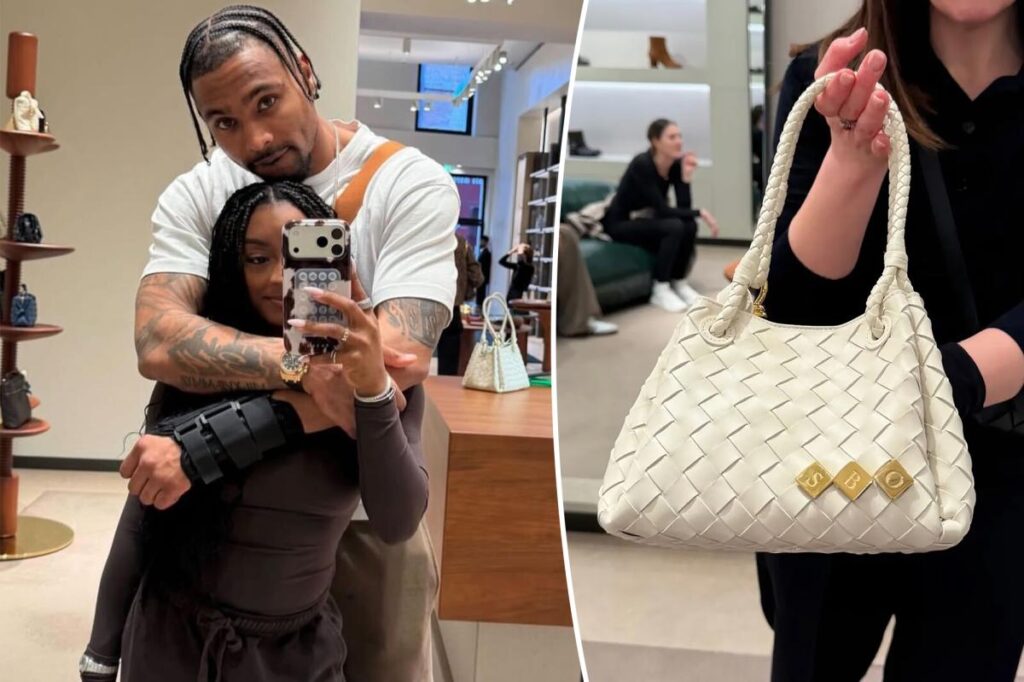 Simone Biles’ husband Jonathan Owens buys her a custom Bottega Veneta bag during the 2026 Winter Olympics