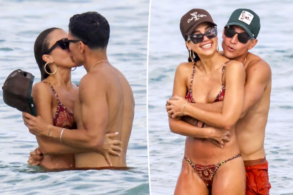 Jessica Alba and Danny Ramirez can’t keep hands apart during getaway on a scorching beach