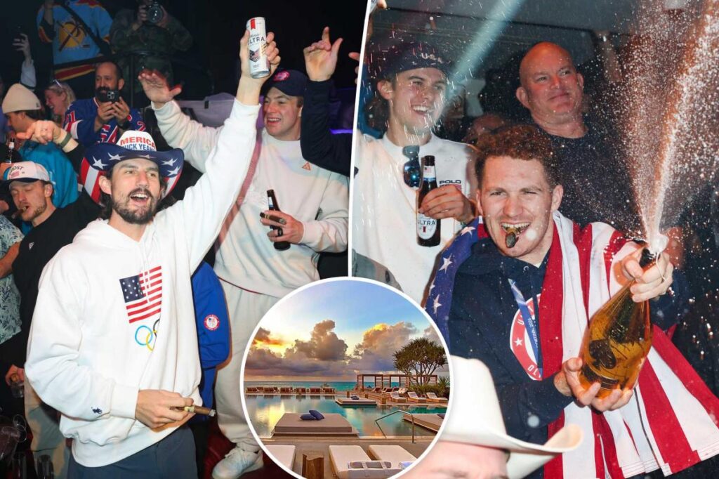US hockey team’s gold medal celebration revealed