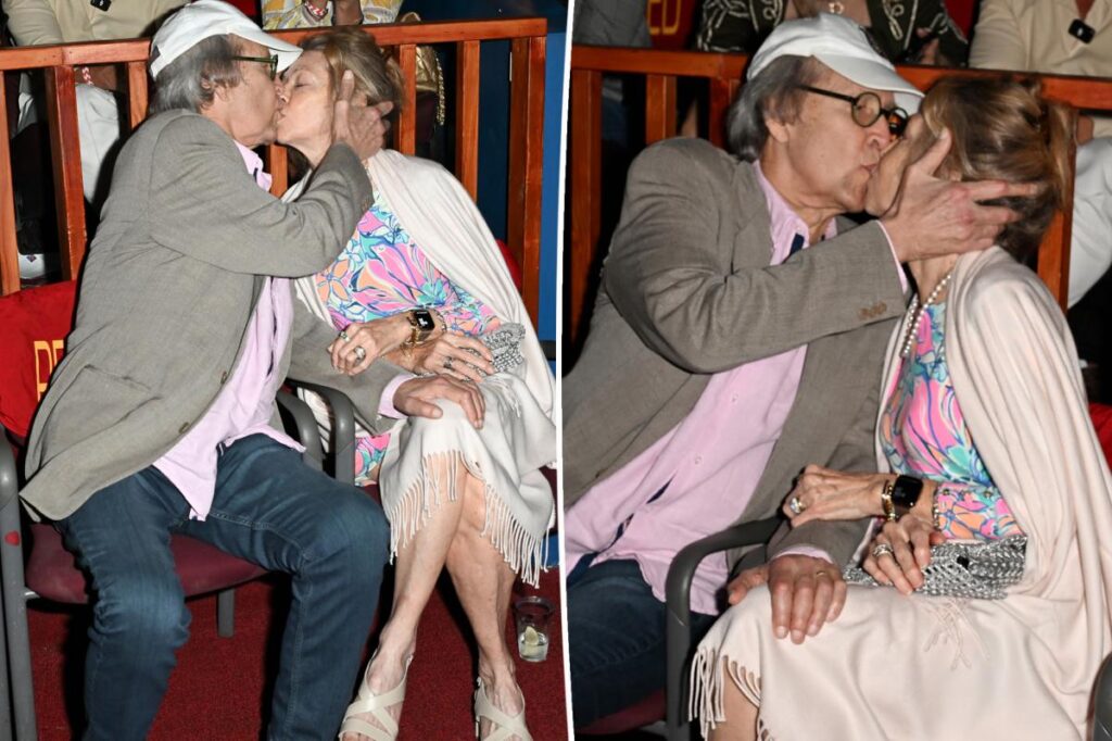 Chevy Chase, 82, passionately kisses wife Jani to celebrate new documentary