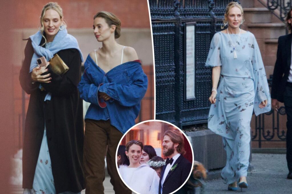 Uma Thurman was ‘something blue’ at daughter Maya Hawke’s wedding