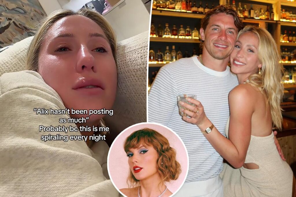 Alix Earle cries during Taylor Swift song after meeting ex Braxton Berrios for the first time since breakup