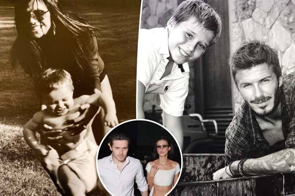 David and Victoria Beckham dump childhood photo on Brooklyn’s birthday despite family feud