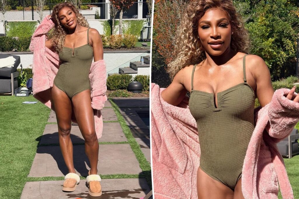 Serena Williams models swimsuit model in slippers after backlash over weight loss drugs
