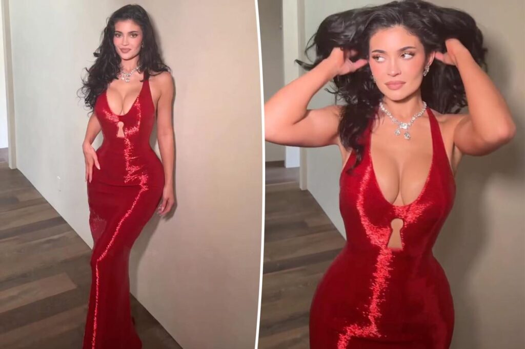 Kylie Jenner wears bright red Schiaparelli dress and 200 carats of diamonds to the 2026 Oscars