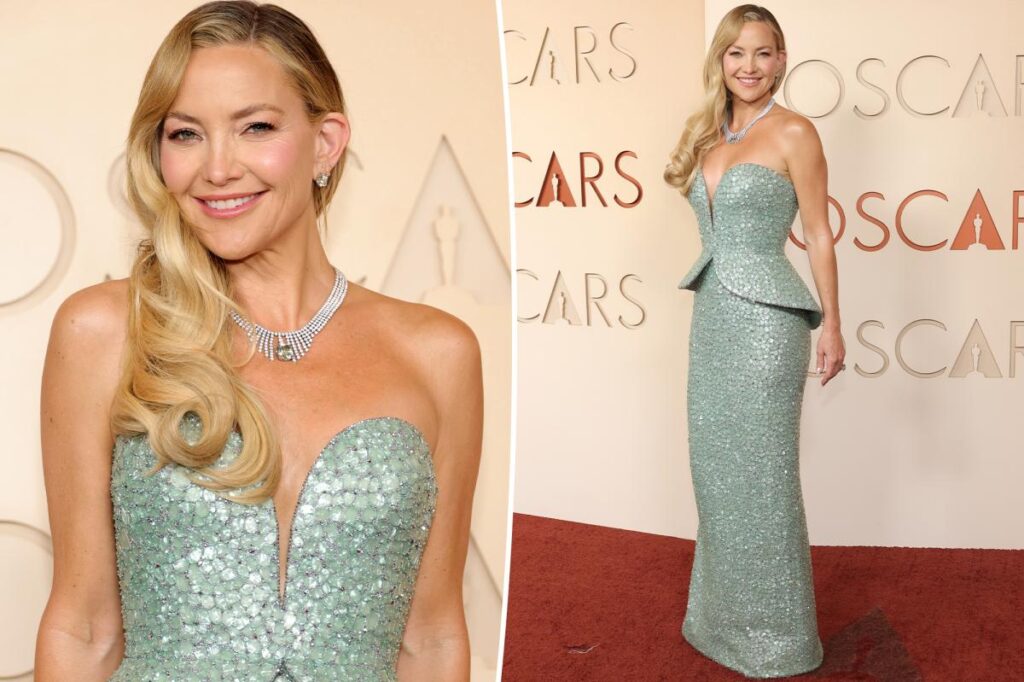 Kate Hudson’s 2026 Oscar look included a ‘diamond dust-infused’ manicure