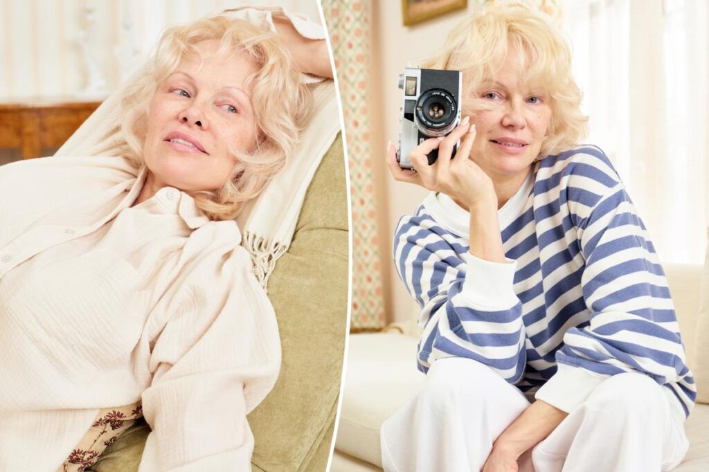 Pamela Anderson goes makeup-free for Aerie’s new anti-AI campaign