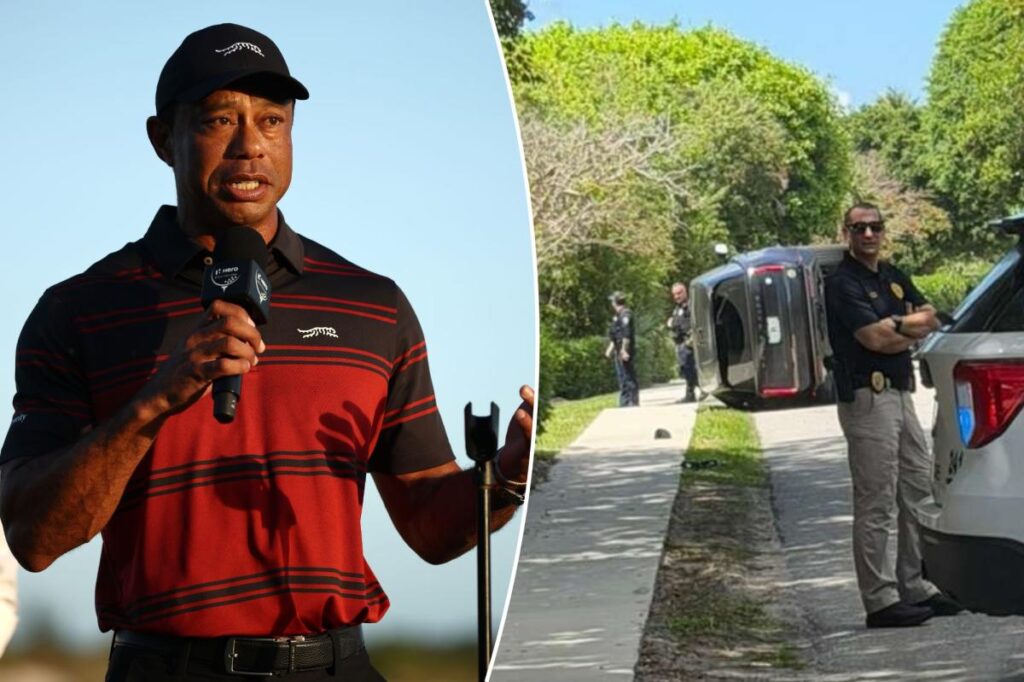 Tiger Woods involved in rollover car accident in Florida