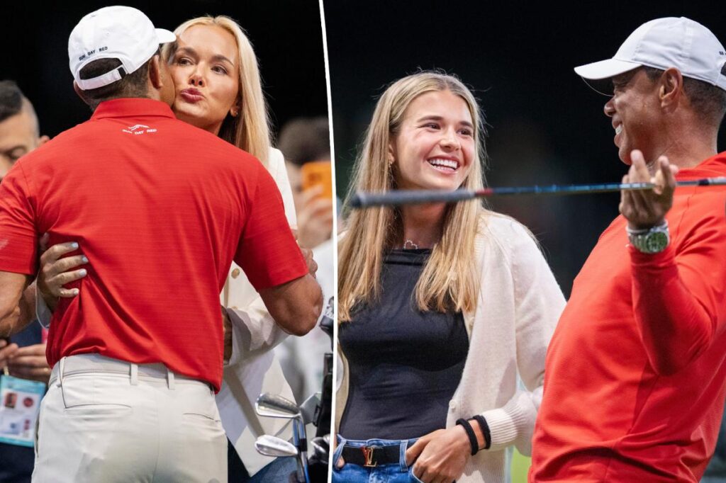 Tiger Woods packs on PDA with Vanessa Trump and bonds with daughters during golf game